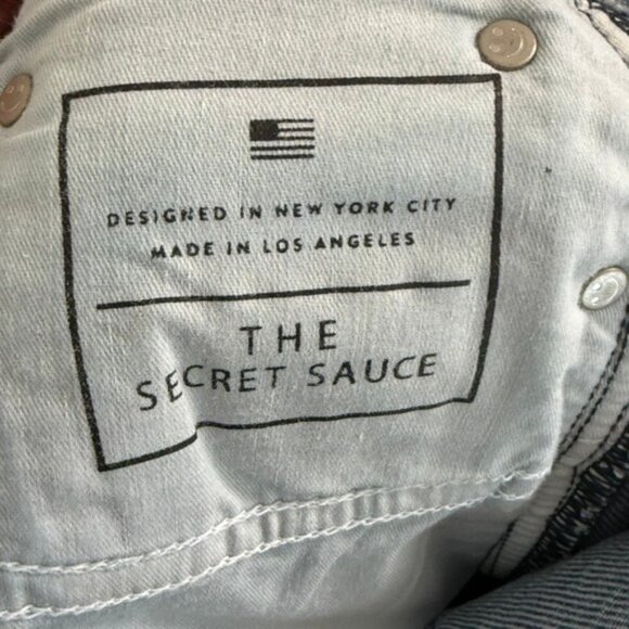 AYR The Secret Sauce Wide Leg Jeans Blue Wash Size 27S Comfort Stretch Boho Lux - Picture 8 of 13